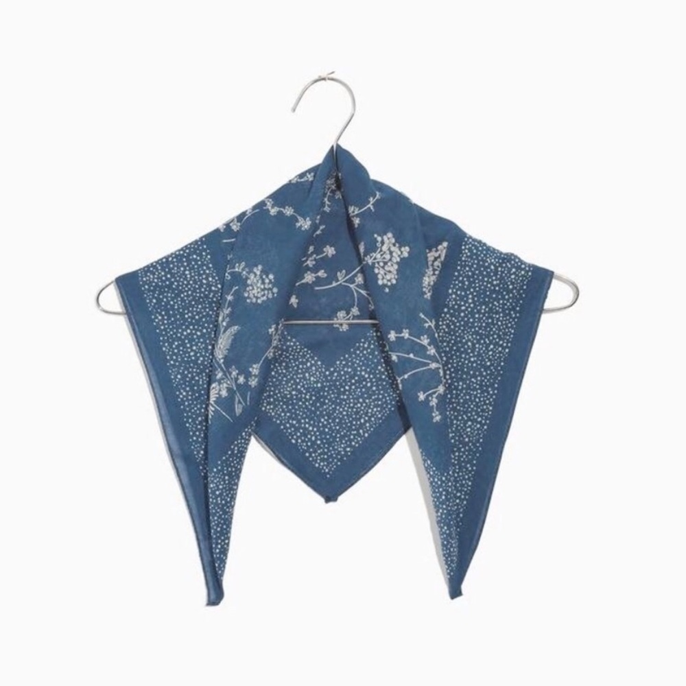 Madewell Blue Floral Bandana